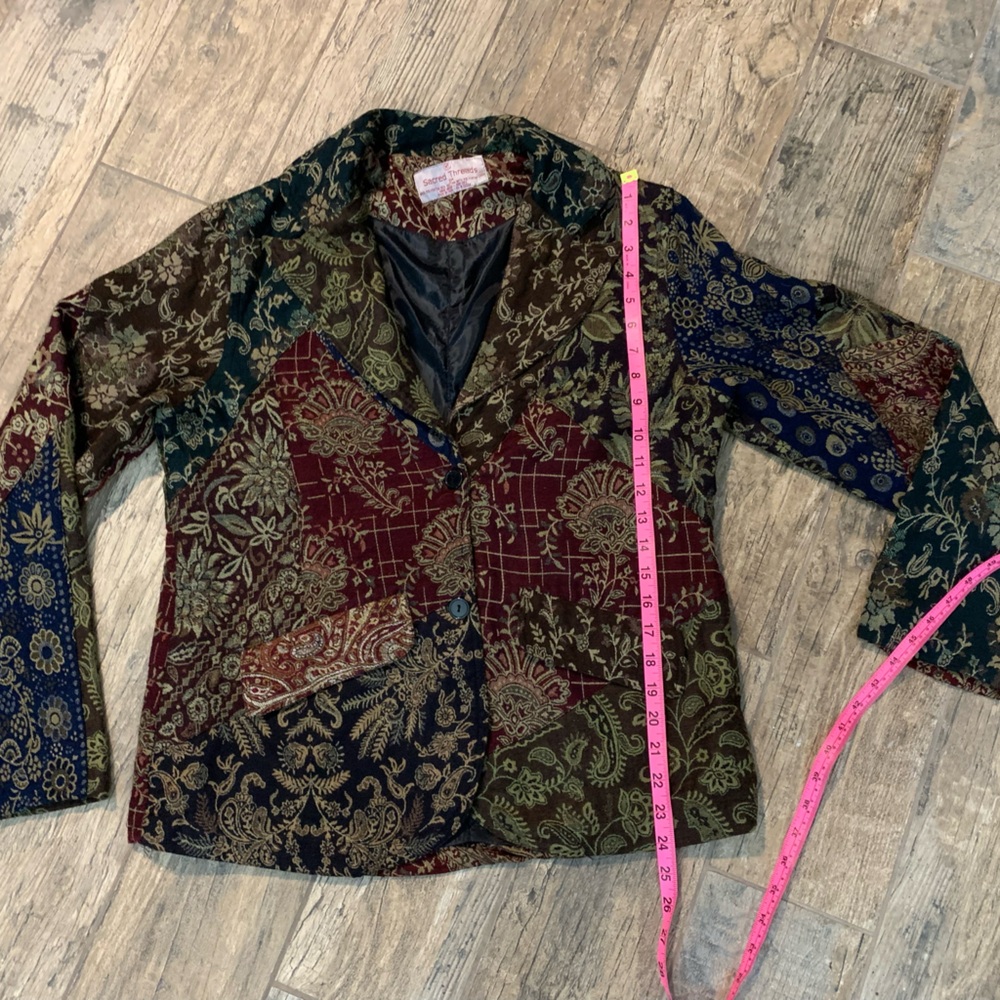 Sacred Threads Multicolor Patchwork Blazer - image 5